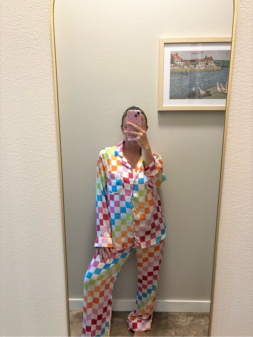 Show Me Your Mumu Classic Pj Set in Multi Checker